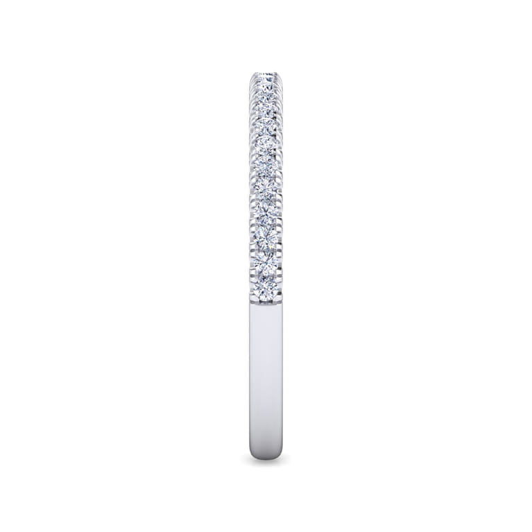 14K White Gold Diamond Matching Wedding Band - 0.2 ct - Shot 4