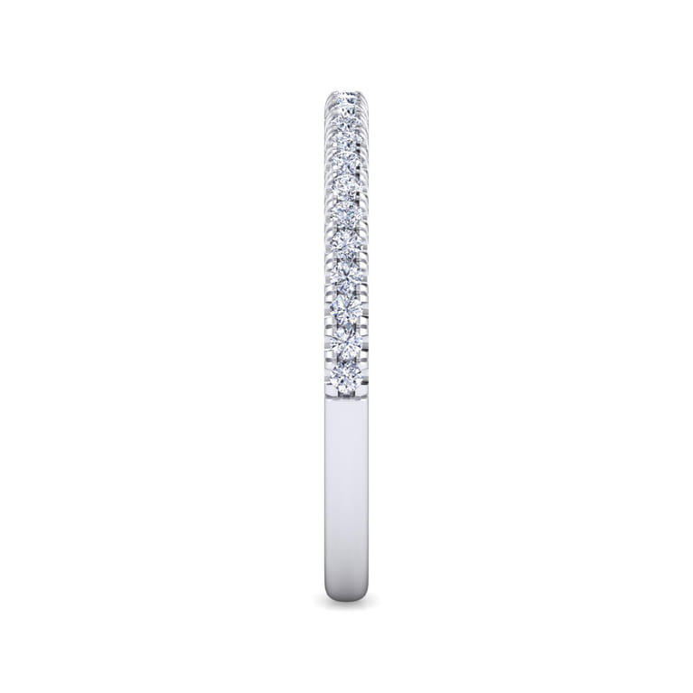 14K White Gold Diamond Matching Wedding Band - 0.2 ct - Shot 4