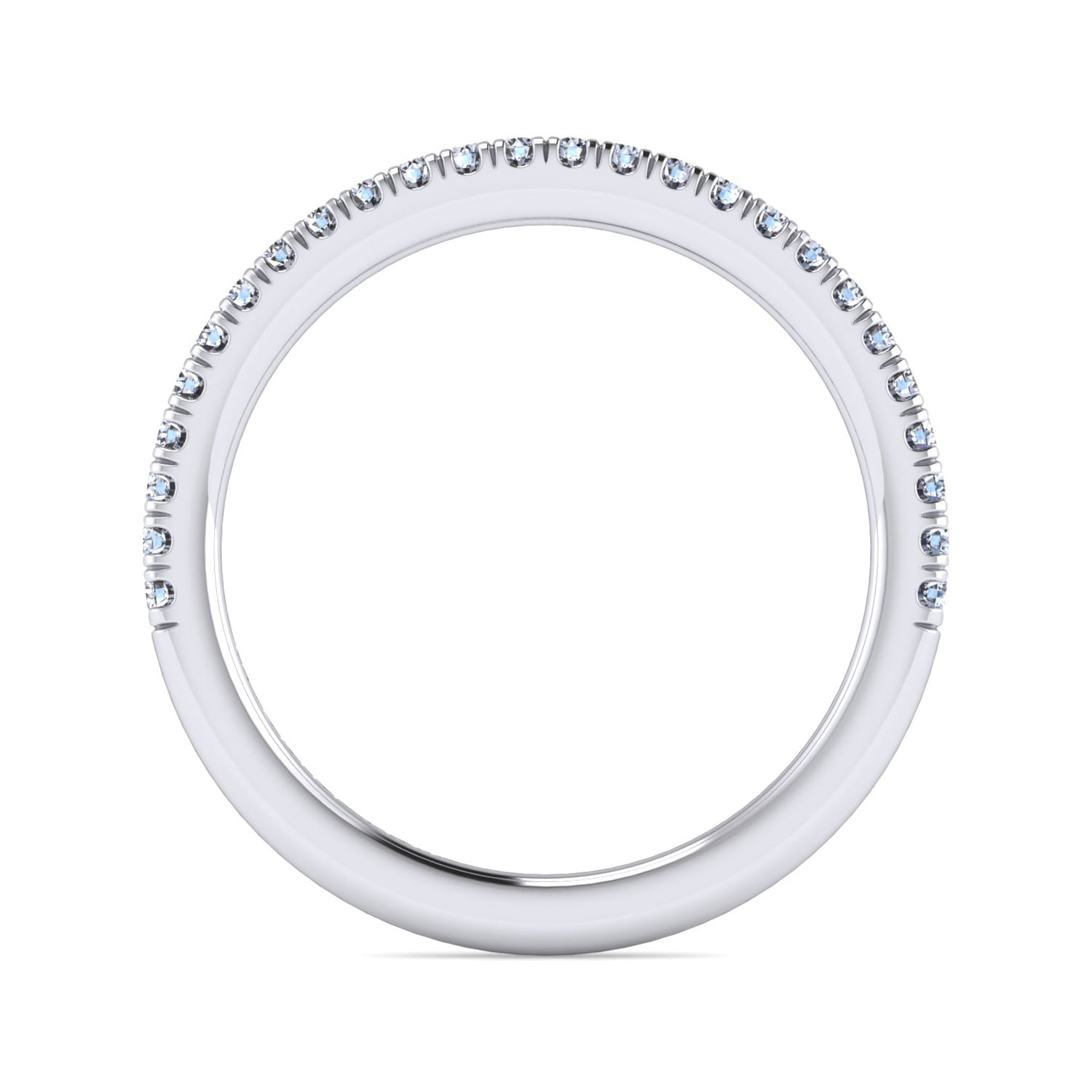 14K White Gold Diamond Matching Wedding Band - 0.2 ct - Shot 2