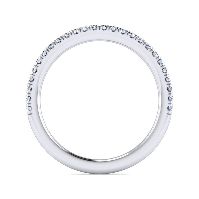 14K White Gold Diamond Matching Wedding Band - 0.2 ct - Shot 2