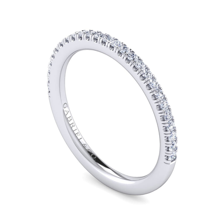 14K White Gold Diamond Matching Wedding Band - 0.2 ct - Shot 3
