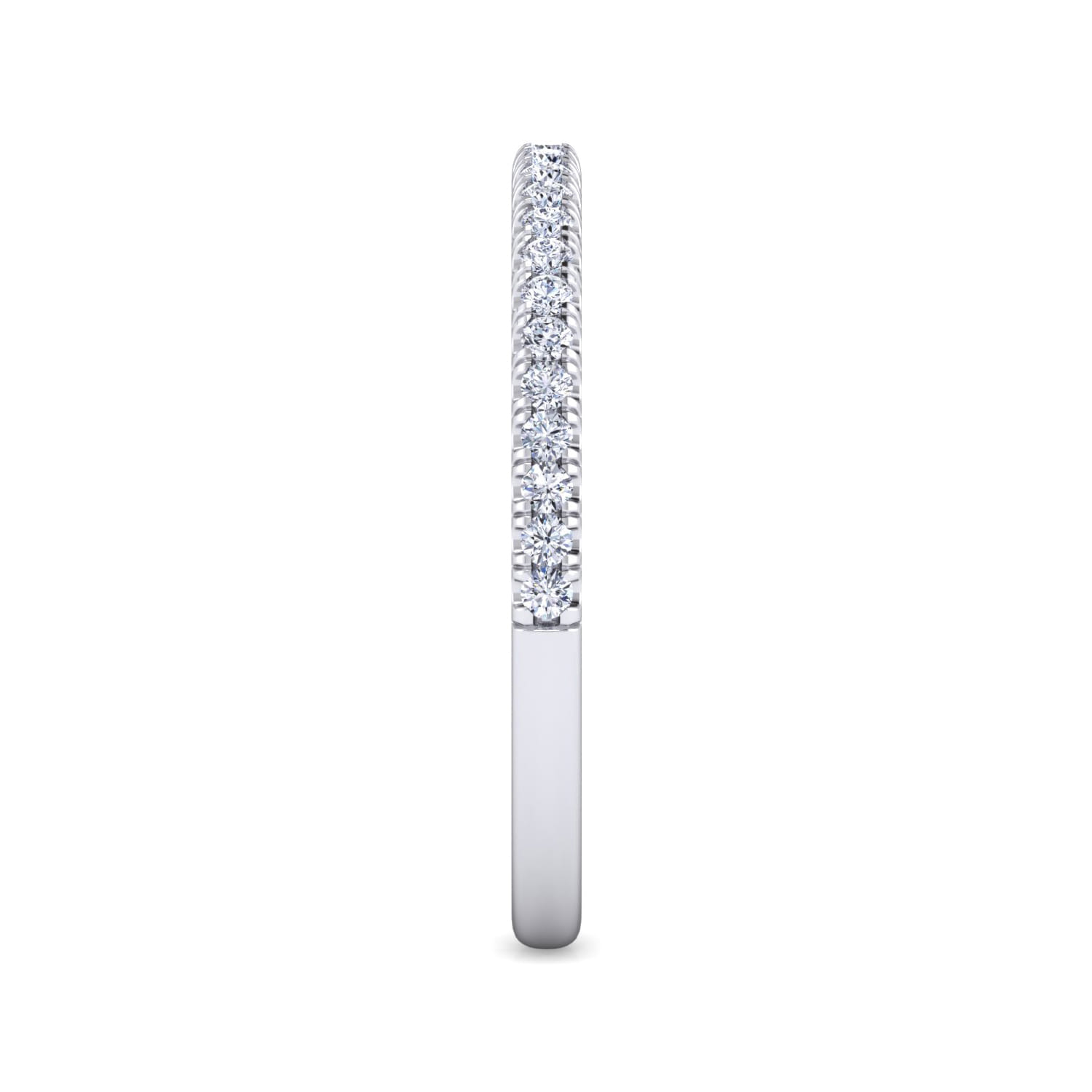 14K White Gold Diamond Matching Wedding Band - 0.2 ct - Shot 4