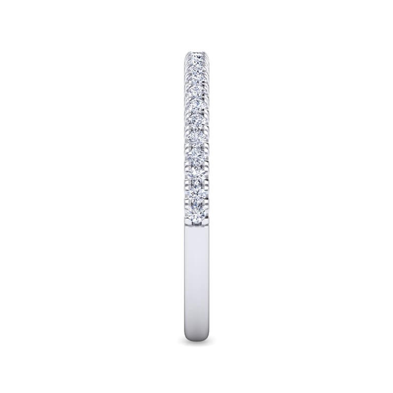14K White Gold Diamond Matching Wedding Band - 0.2 ct - Shot 4