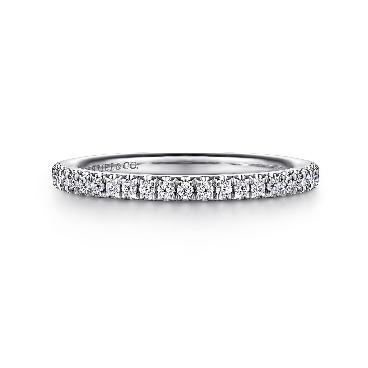 14K White Gold Diamond Matching Wedding Band - 0.21 ct - Shot 1