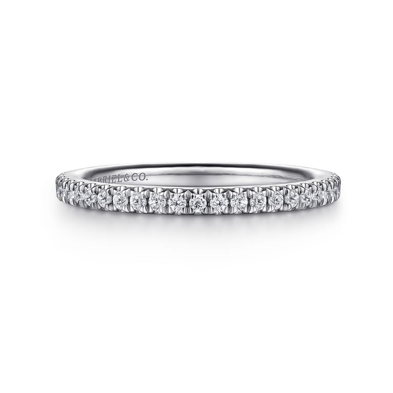 14K White Gold Diamond Matching Wedding Band - 0.21 ct - Shot 1