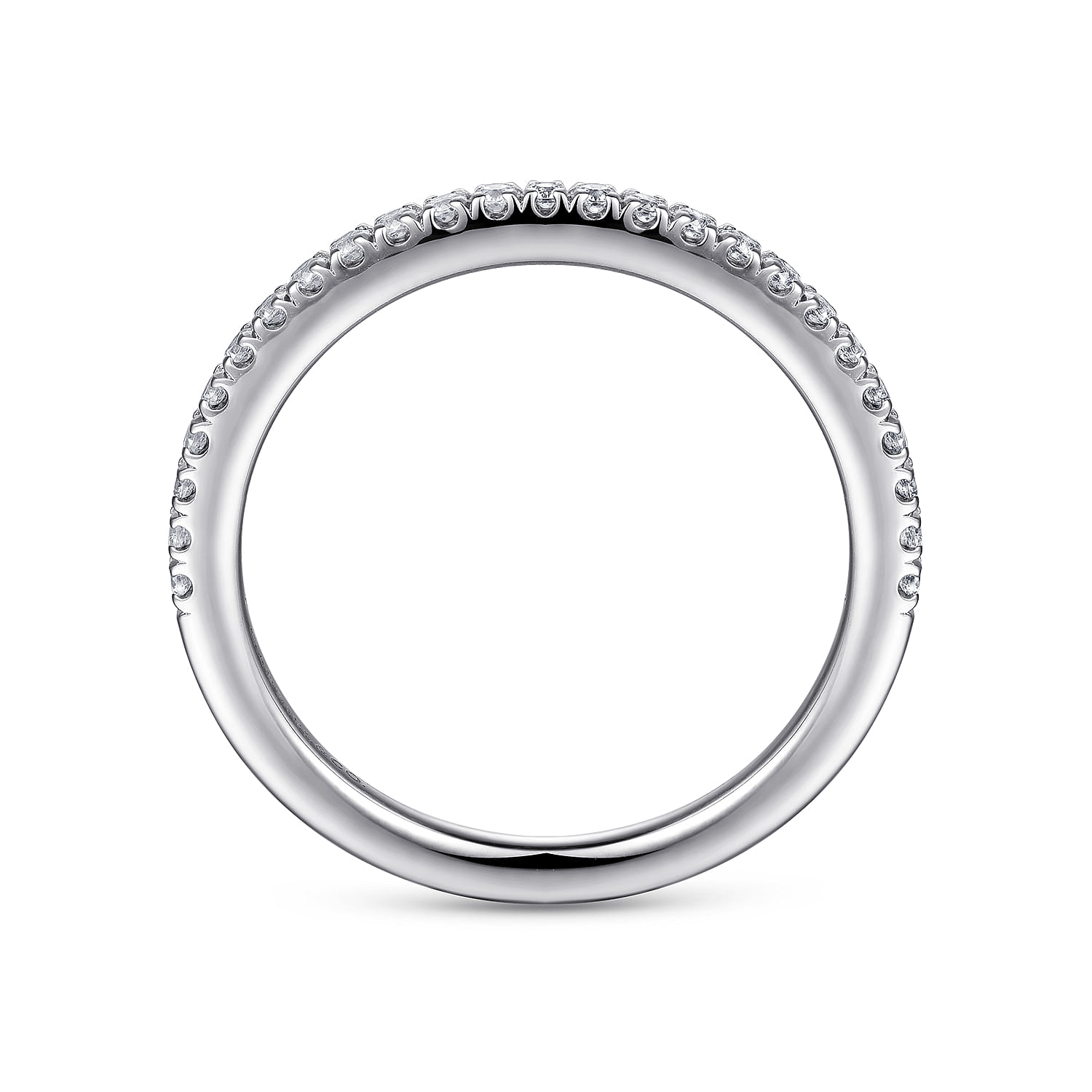 14K White Gold Diamond Matching Wedding Band - 0.21 ct - Shot 2