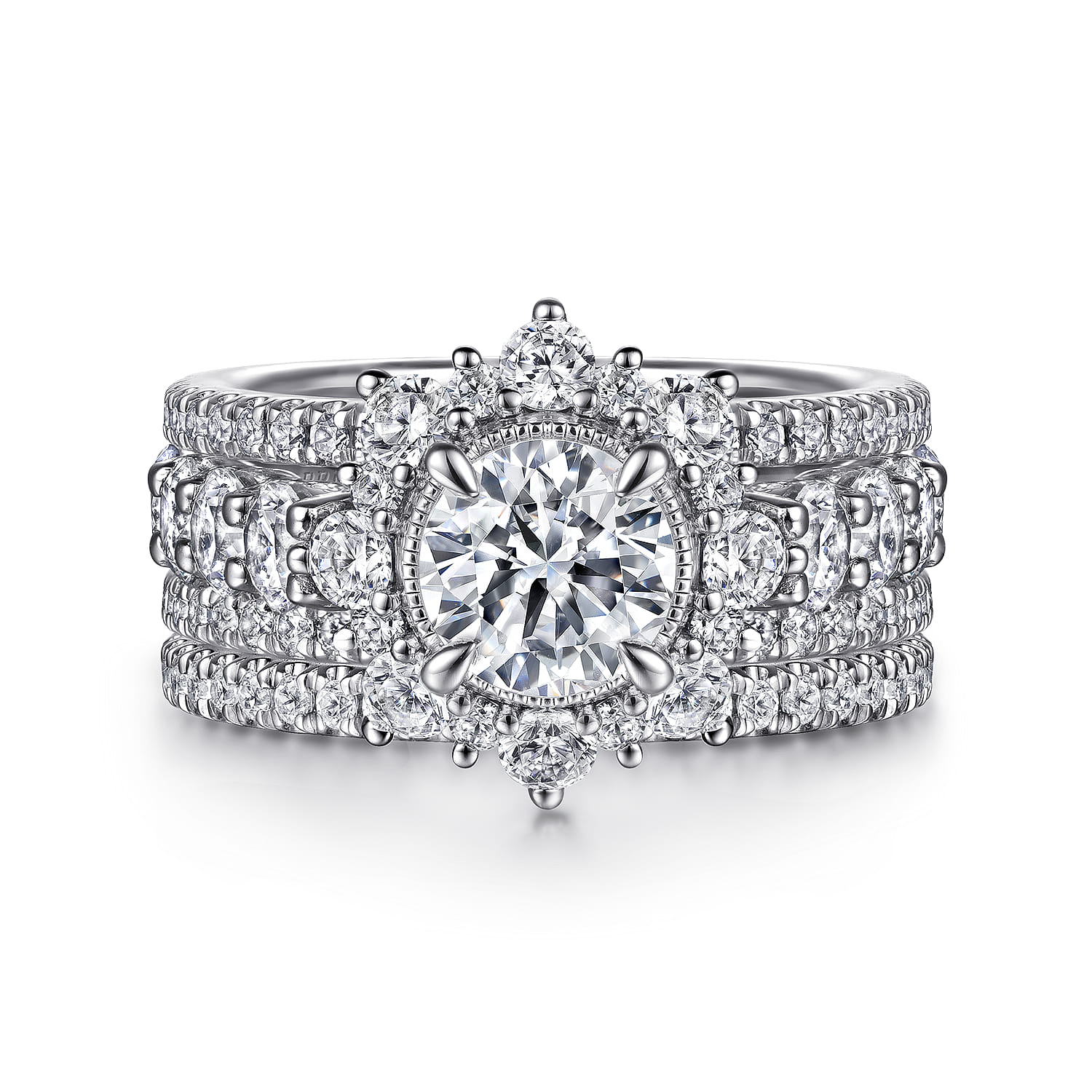 14K White Gold Diamond Matching Wedding Band - 0.21 ct - Shot 4