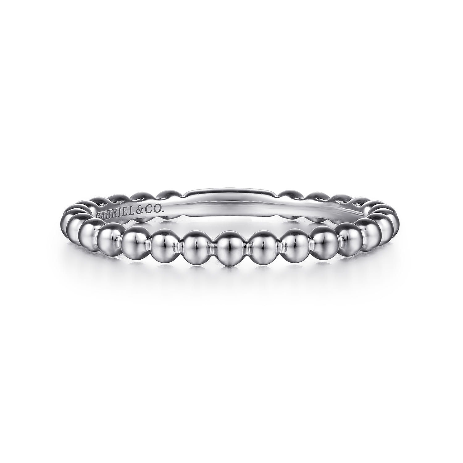 14K White Gold Diamond Matching Wedding Band - Shot 1