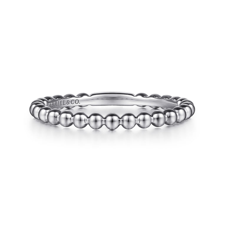 14K White Gold Diamond Matching Wedding Band - Shot 1