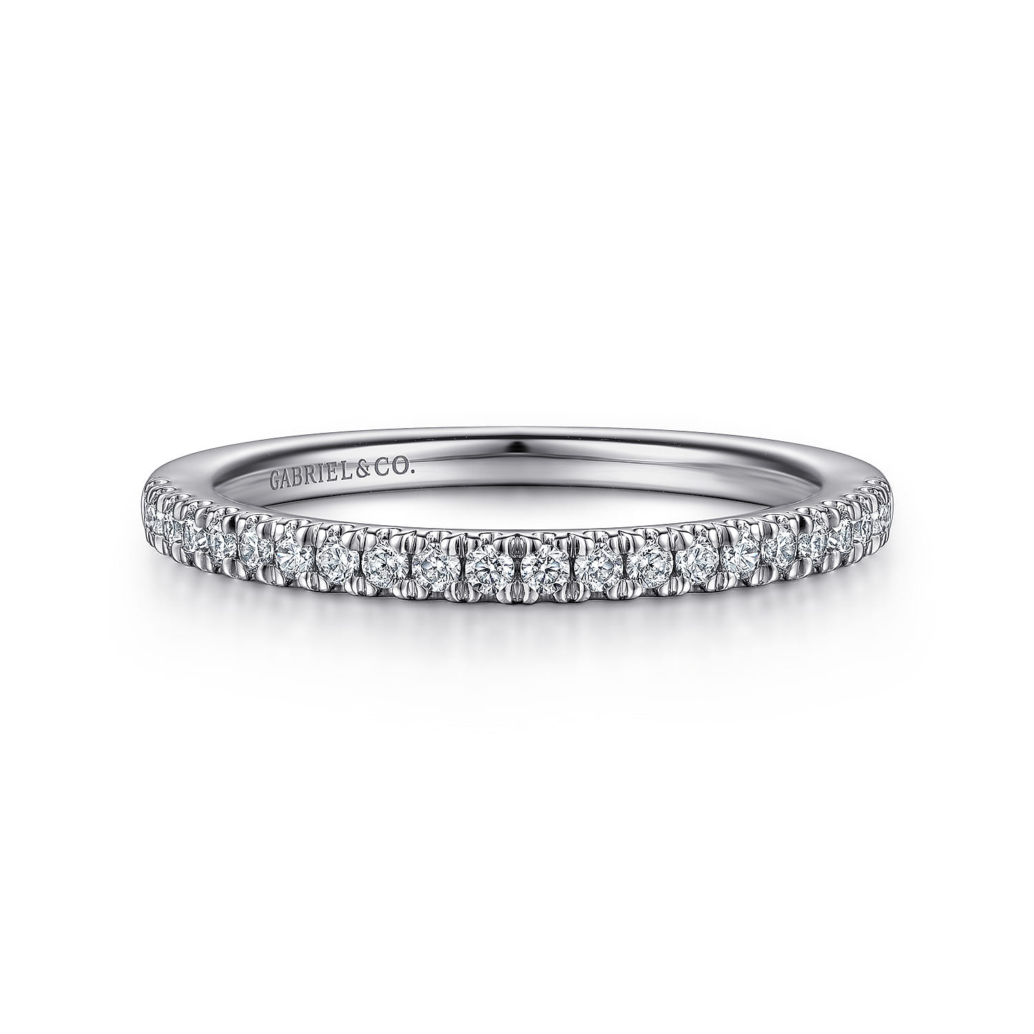 14K White Gold Diamond Matching Wedding Band - 0.21 ct - Shot 1