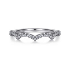 14K White Gold Diamond Matching Wedding Band