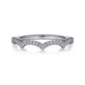14K White Gold Diamond Matching Wedding Band - 0.17 ct