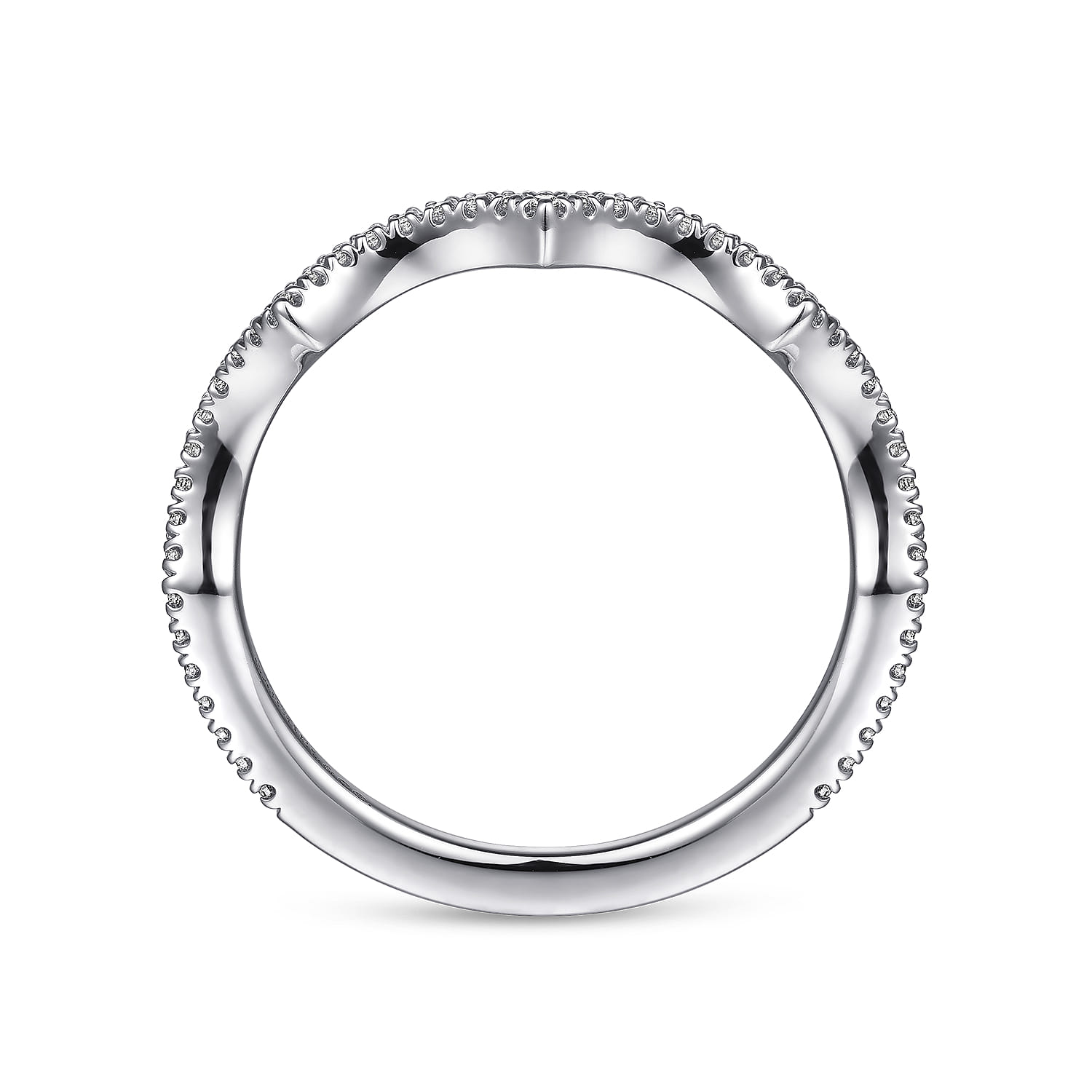 14K White Gold Diamond Matching Wedding Band - 0.17 ct - Shot 2