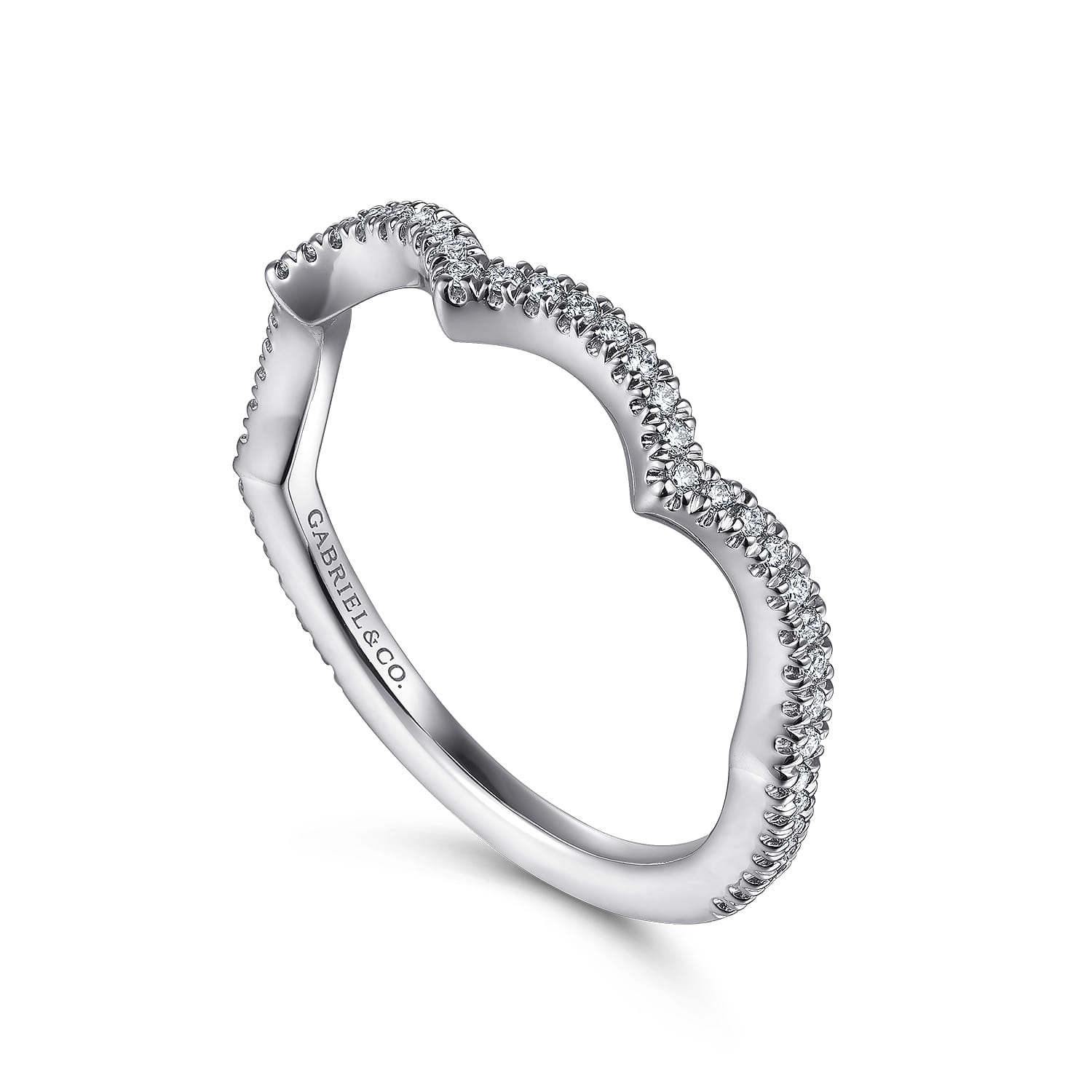 14K White Gold Diamond Matching Wedding Band - 0.17 ct - Shot 3