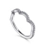 14K White Gold Diamond Matching Wedding Band - 0.17 ct
