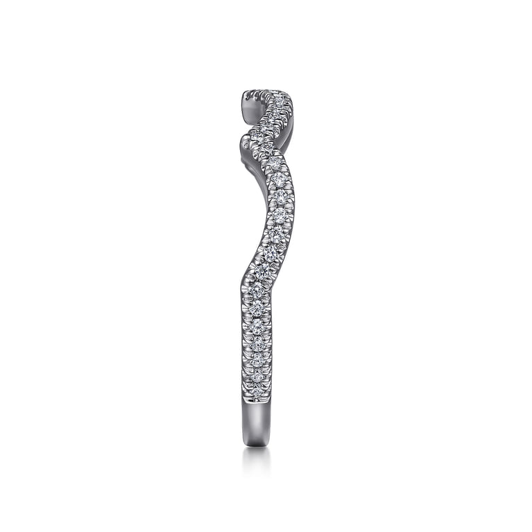 14K White Gold Diamond Matching Wedding Band - 0.17 ct - Shot 5