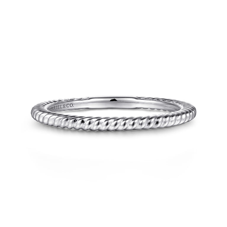 14K White Gold Diamond Matching Wedding Band - Shot 1
