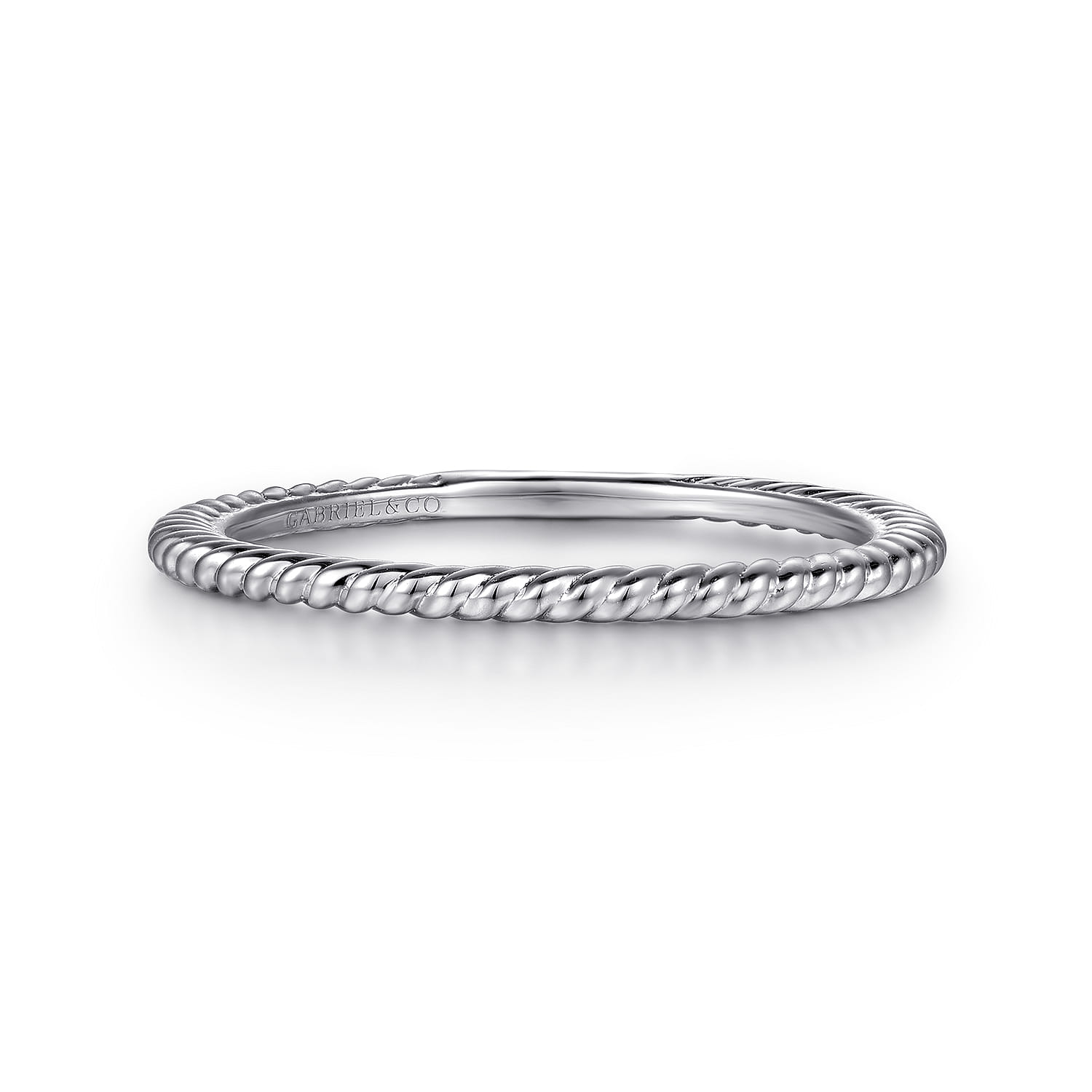 14K White Gold Diamond Matching Wedding Band - Shot 1