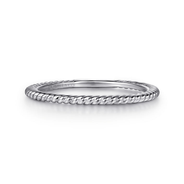 14K White Gold Diamond Matching Wedding Band - Shot 1