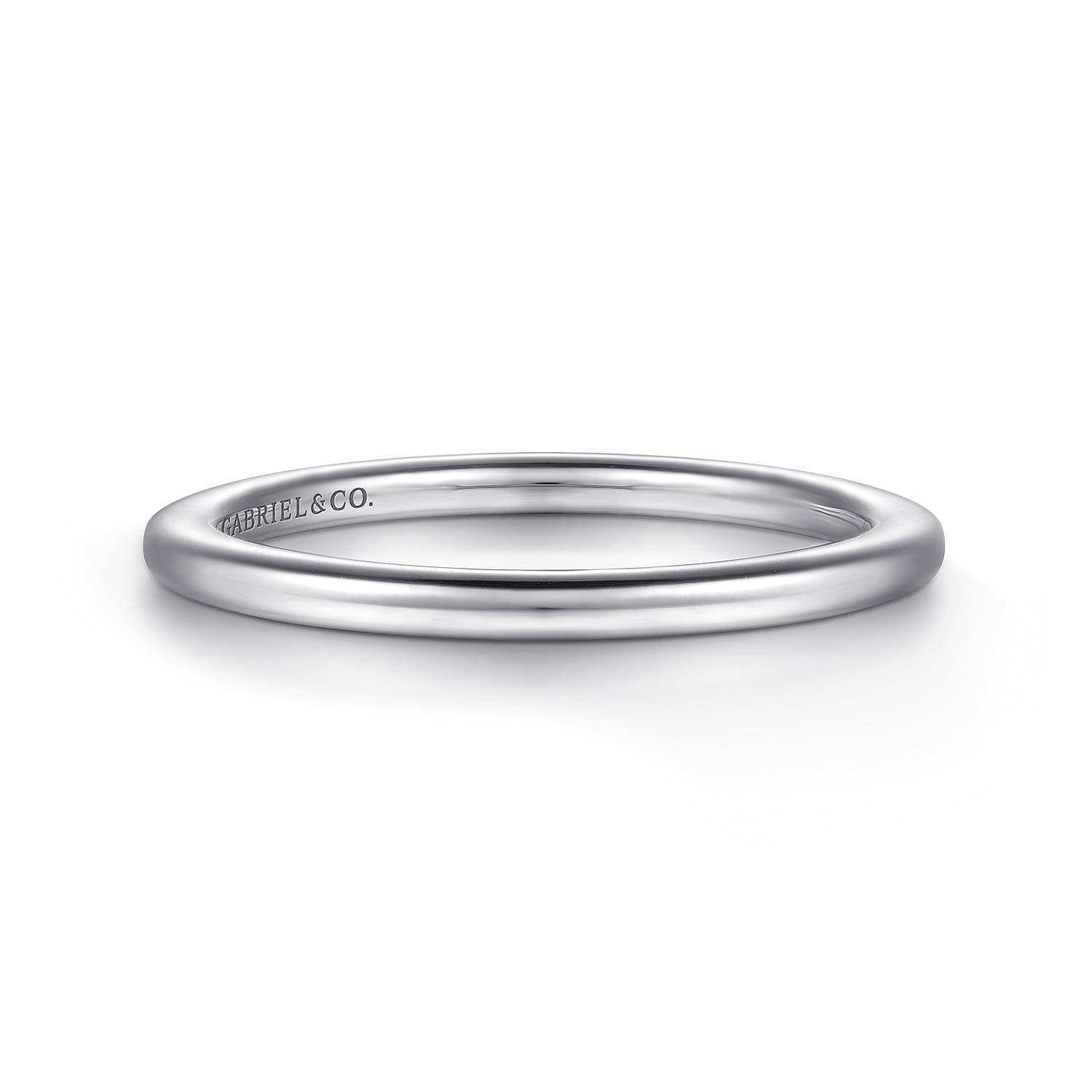 14K White Gold Diamond Matching Wedding Band - Shot 1
