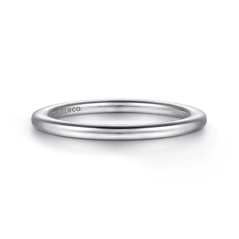 14K White Gold Diamond Matching Wedding Band - Shot 1