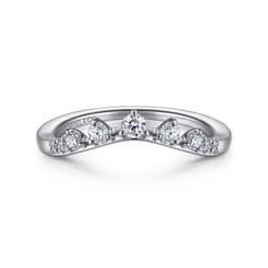 14K White Gold Diamond Matching Wedding Band