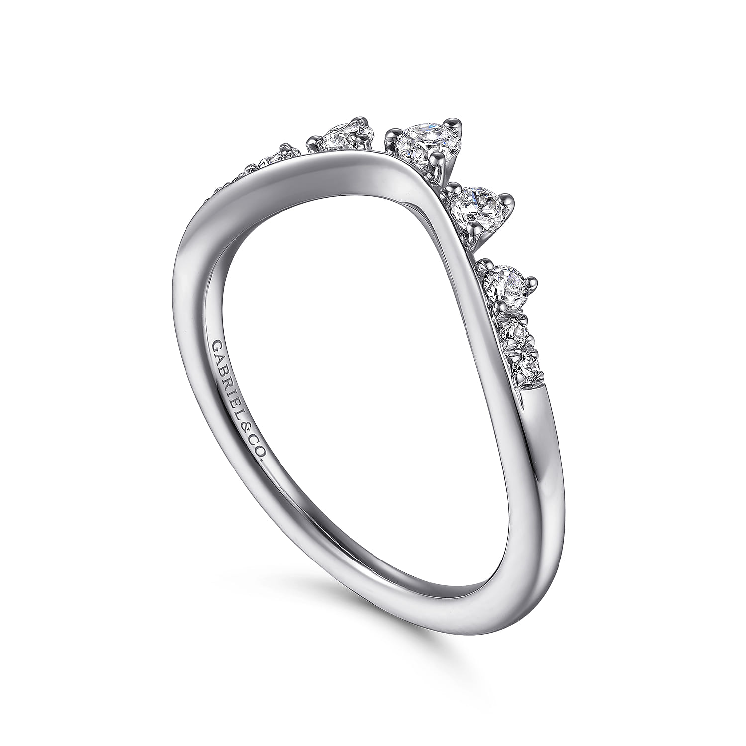 14K White Gold Diamond Matching Wedding Band - 0.23 ct - Shot 3