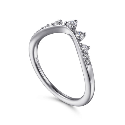 14K White Gold Diamond Matching Wedding Band
