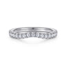 14K White Gold Diamond Matching Wedding Band - 0.36 ct