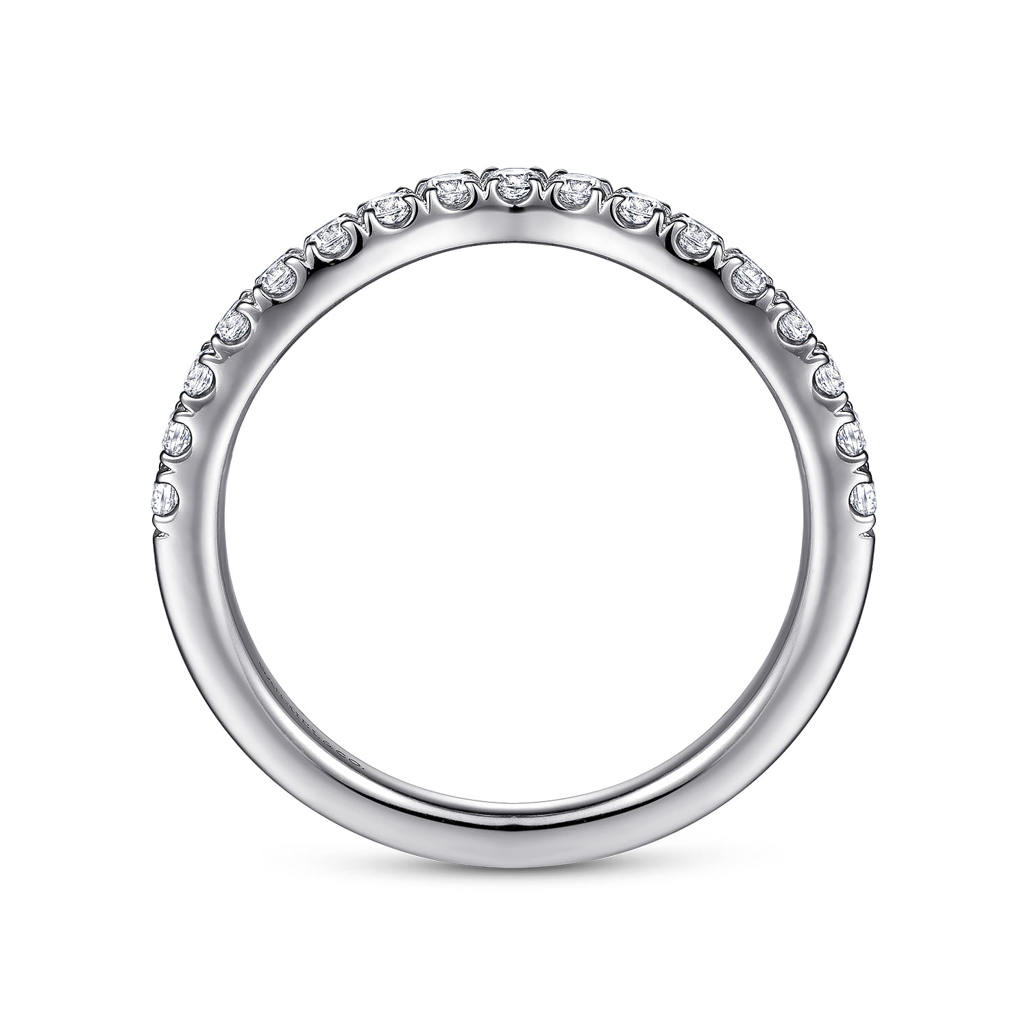 14K White Gold Diamond Matching Wedding Band - 0.36 ct - Shot 2
