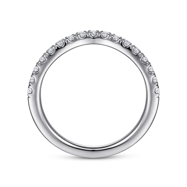 14K White Gold Diamond Matching Wedding Band - 0.36 ct - Shot 2