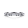 14K White Gold Diamond Matching Wedding Band - 0.4 ct