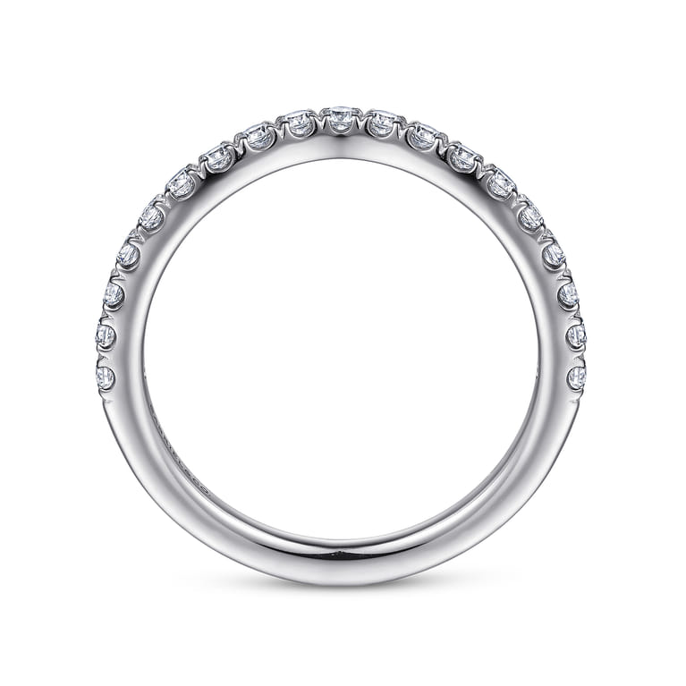 14K White Gold Diamond Matching Wedding Band - 0.4 ct - Shot 2