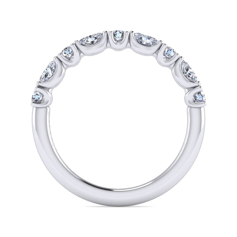 14K White Gold Diamond Matching Wedding Band - 0.5 ct - Shot 2