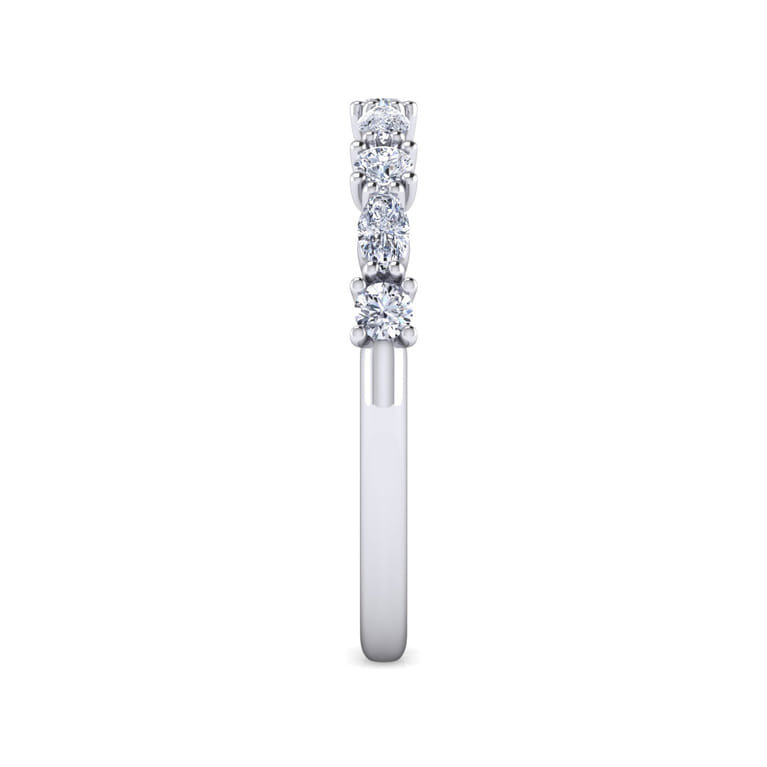14K White Gold Diamond Matching Wedding Band - 0.5 ct - Shot 4