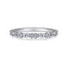 14K White Gold Diamond Matching Wedding Band - 0.5 ct