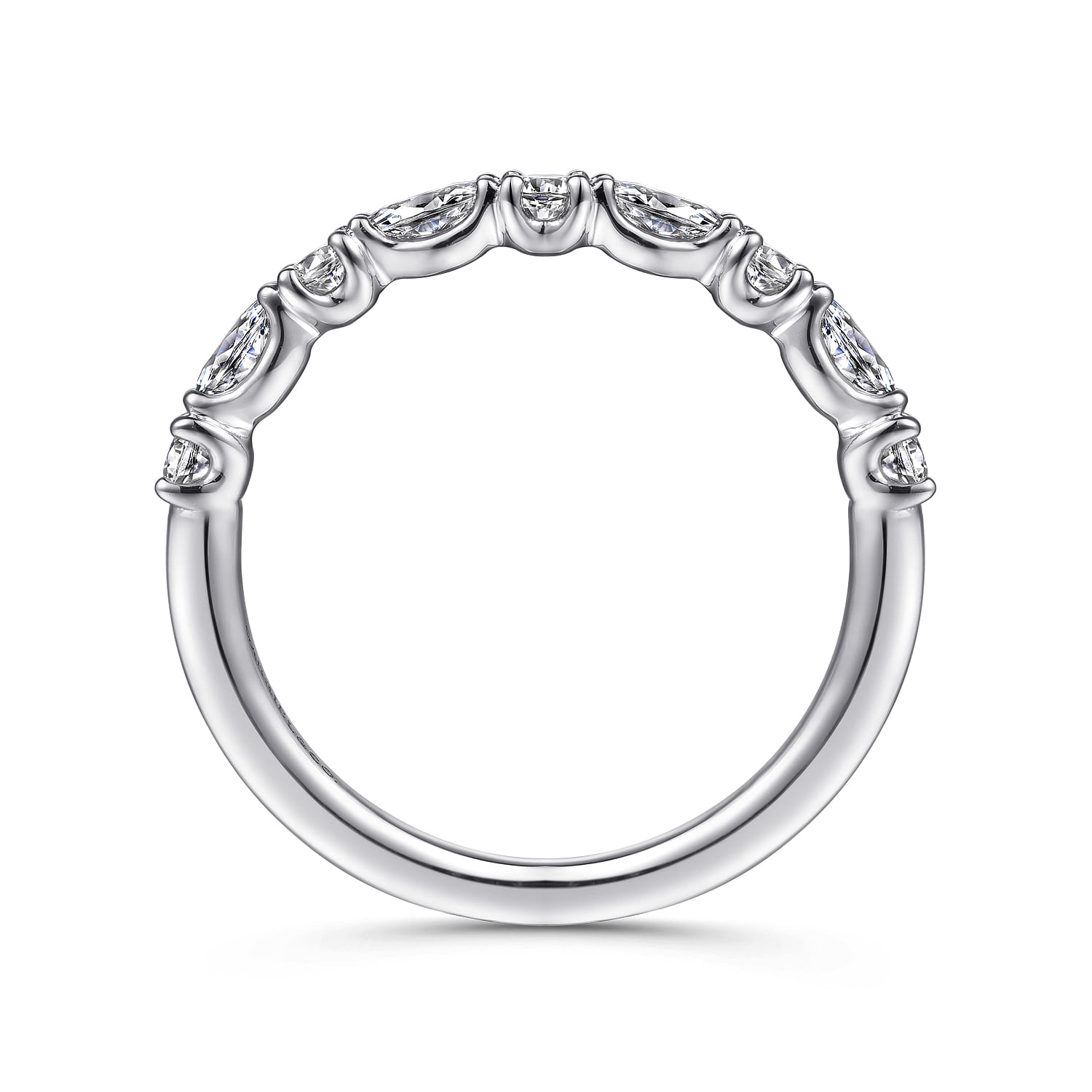 14K White Gold Diamond Matching Wedding Band - 0.5 ct - Shot 2