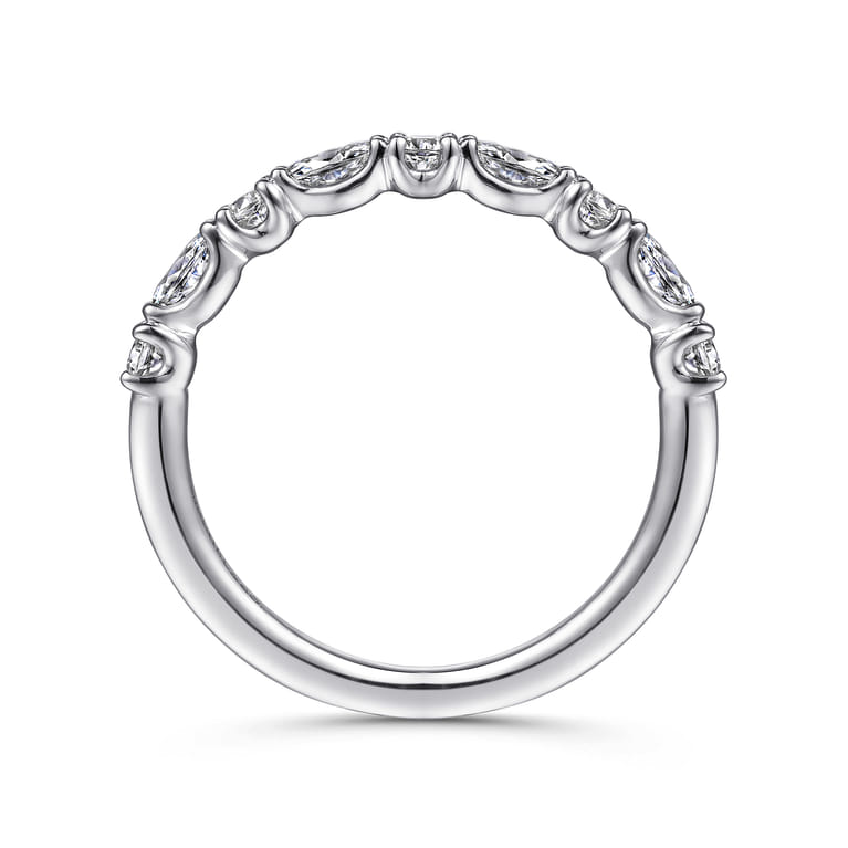 14K White Gold Diamond Matching Wedding Band - 0.5 ct - Shot 2