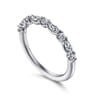 14K White Gold Diamond Matching Wedding Band - 0.5 ct
