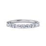 14K White Gold Diamond Matching Wedding Band - 0.5 ct