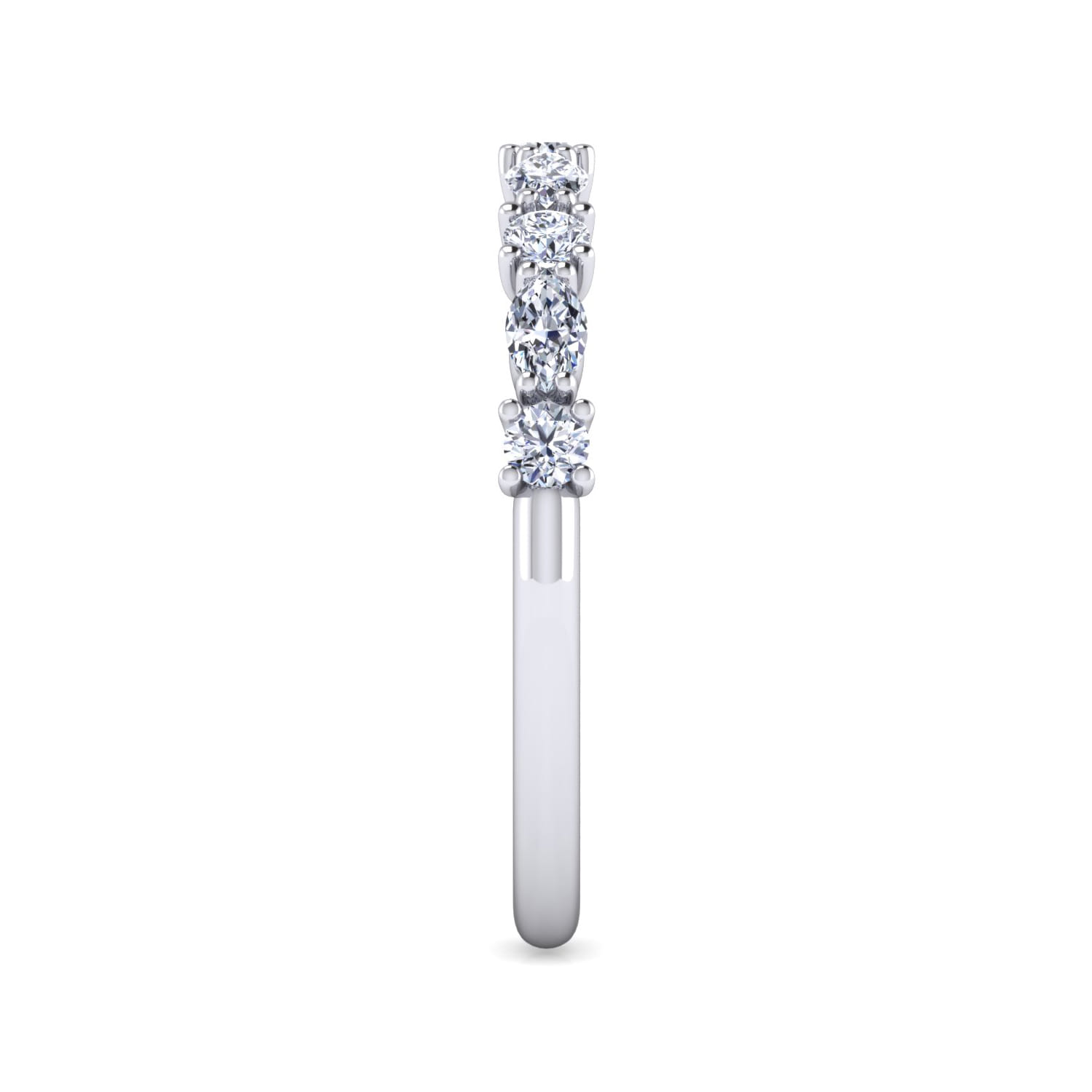 14K White Gold Diamond Matching Wedding Band - 0.5 ct - Shot 4
