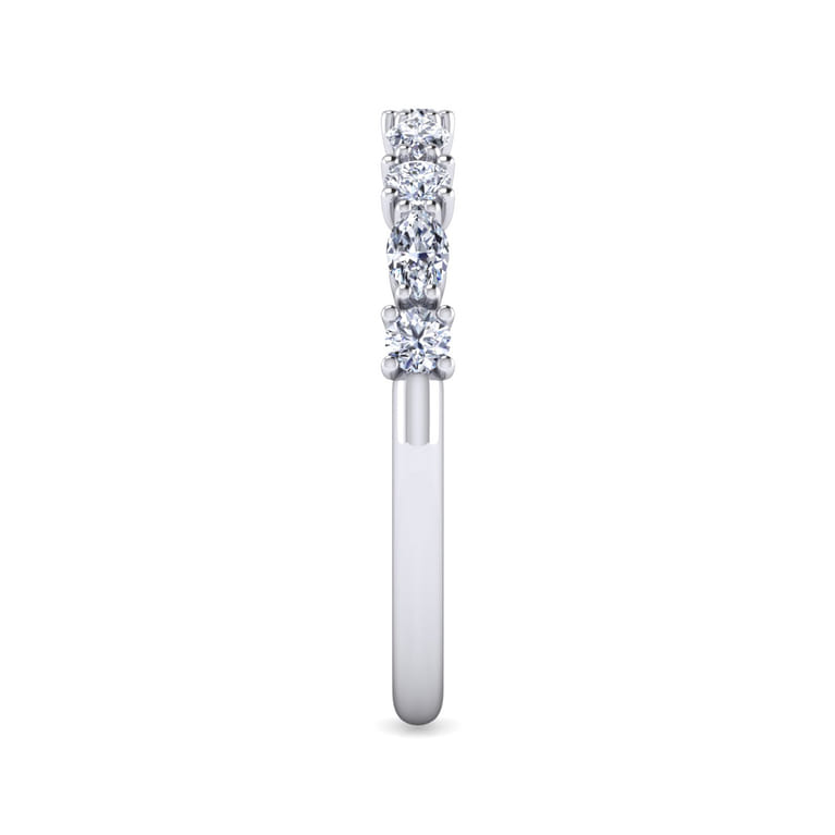 14K White Gold Diamond Matching Wedding Band - 0.5 ct - Shot 4