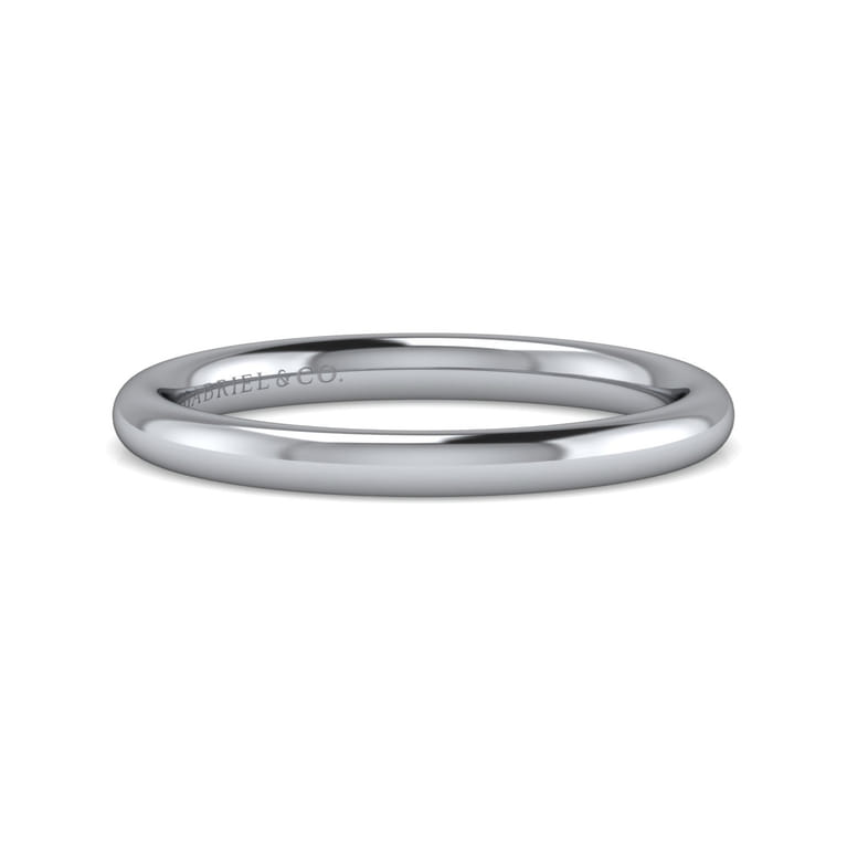 14K White Gold Diamond Matching Wedding Band - Shot 1