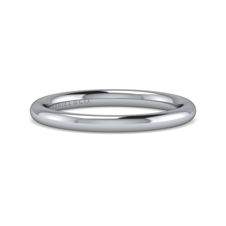 14K White Gold Diamond Matching Wedding Band - Shot 1