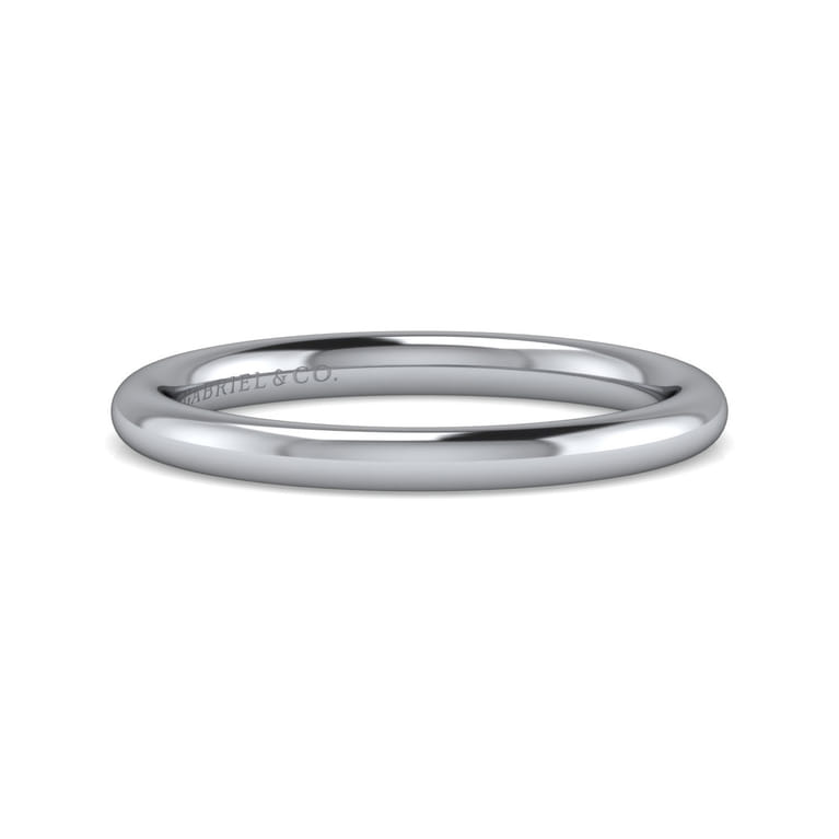 14K White Gold Diamond Matching Wedding Band - Shot 1