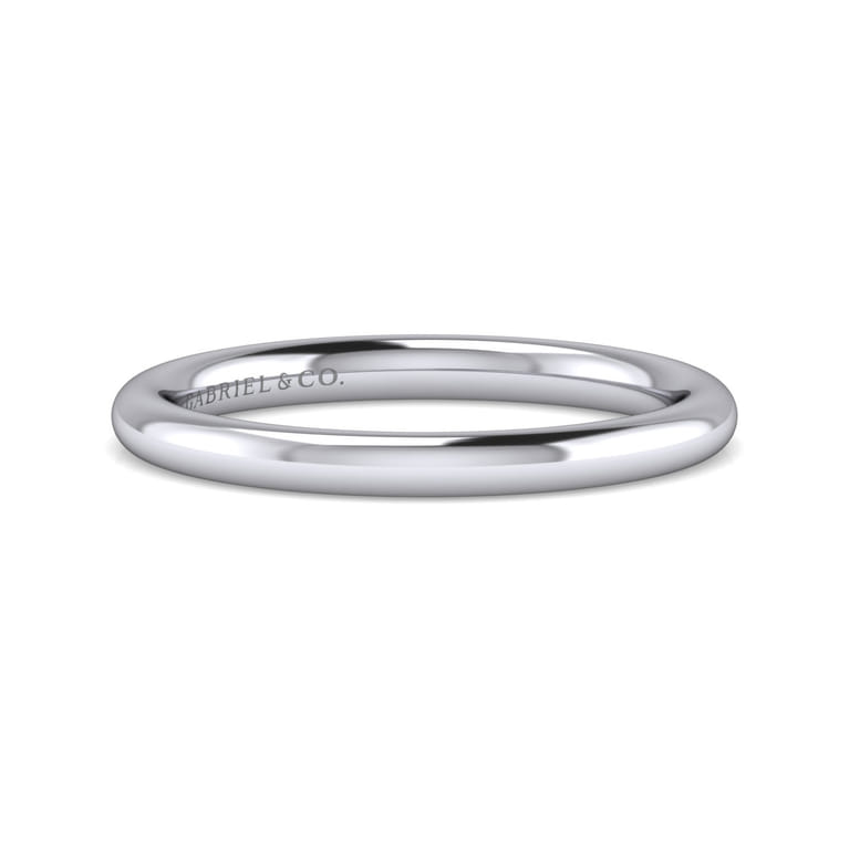 14K White Gold Diamond Matching Wedding Band - Shot 1