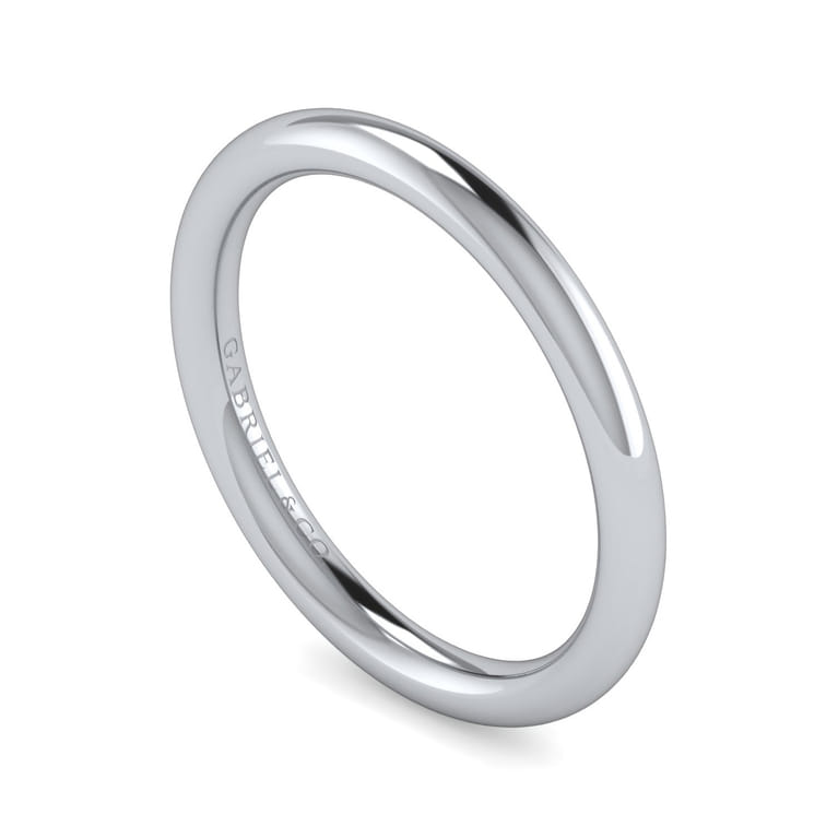 14K White Gold Diamond Matching Wedding Band - Shot 3