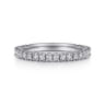 14K White Gold Diamond Matching Wedding Band - 0.44 ct