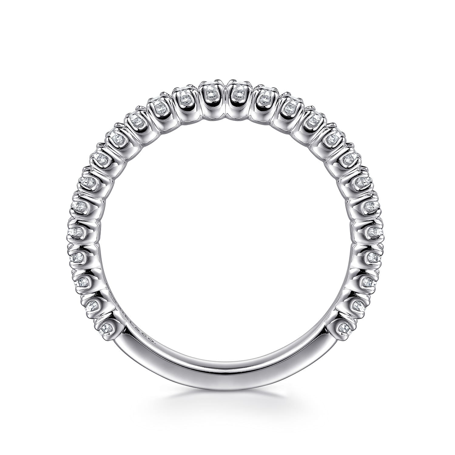 14K White Gold Diamond Matching Wedding Band - 0.44 ct - Shot 2