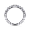 14K White Gold Diamond Matching Wedding Band - 0.7 ct